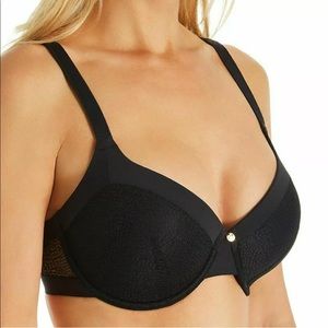 Creme Bralee 38DDD Padded Spiderweb Lace Bra Black